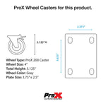 ProX XS-UTL10W Utility Storage Case with 4X 4 Wheels - Silver on Black - Hollywood DJ