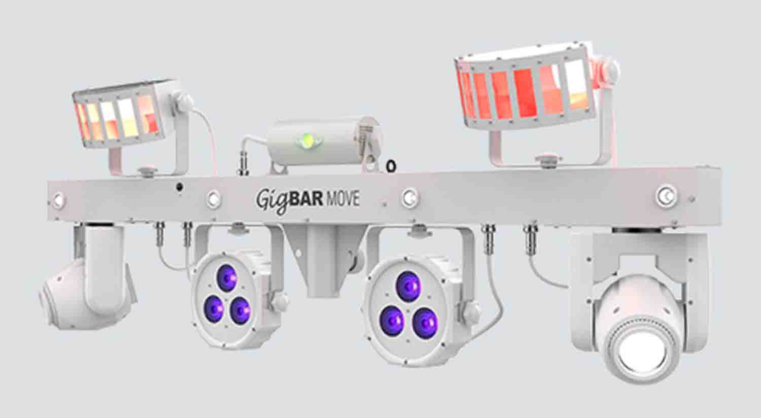 B Stock: Chauvet DJ GIGBAR MOVE 5-in-1 Lighting System with Pre-Mounted On a Single Bar- White by Chauvet DJ