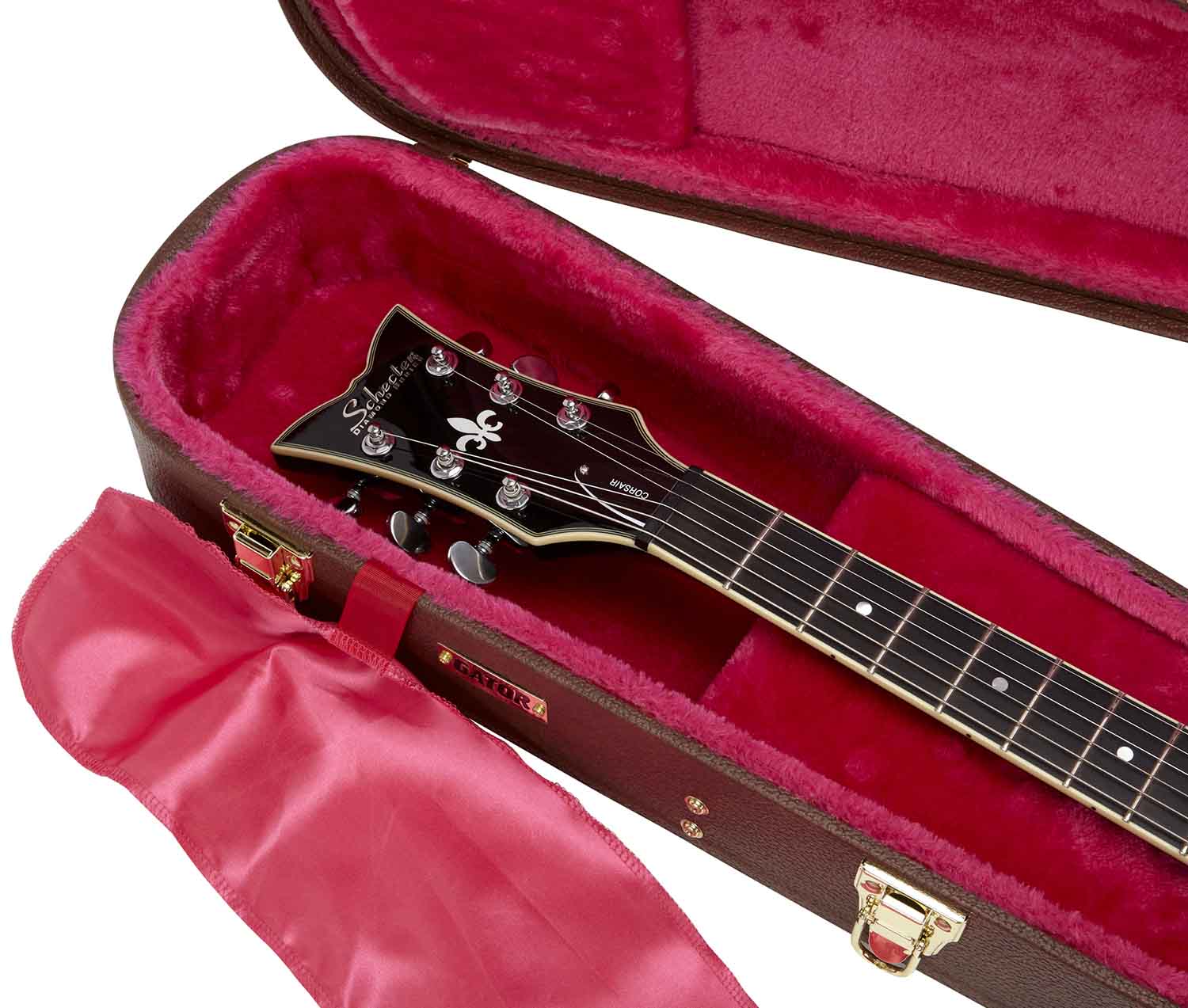 Gator Cases GW-335-BROWN Deluxe Wood Case for Semi-Hollow Guitars - Brown - Hollywood DJ