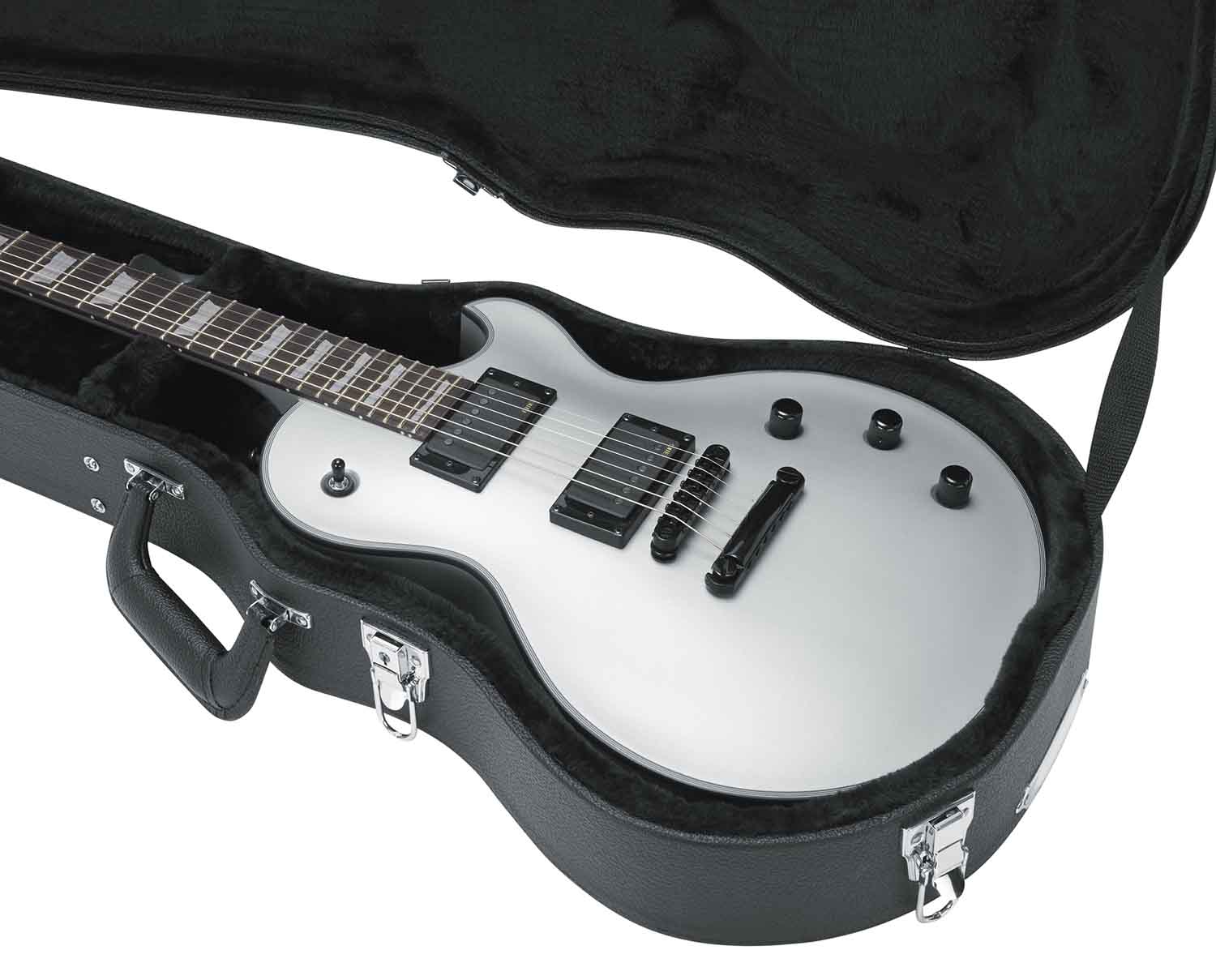 Gator Cases GW-LPS Deluxe Wood Case for Single-Cutaway Guitars - Black - Hollywood DJ