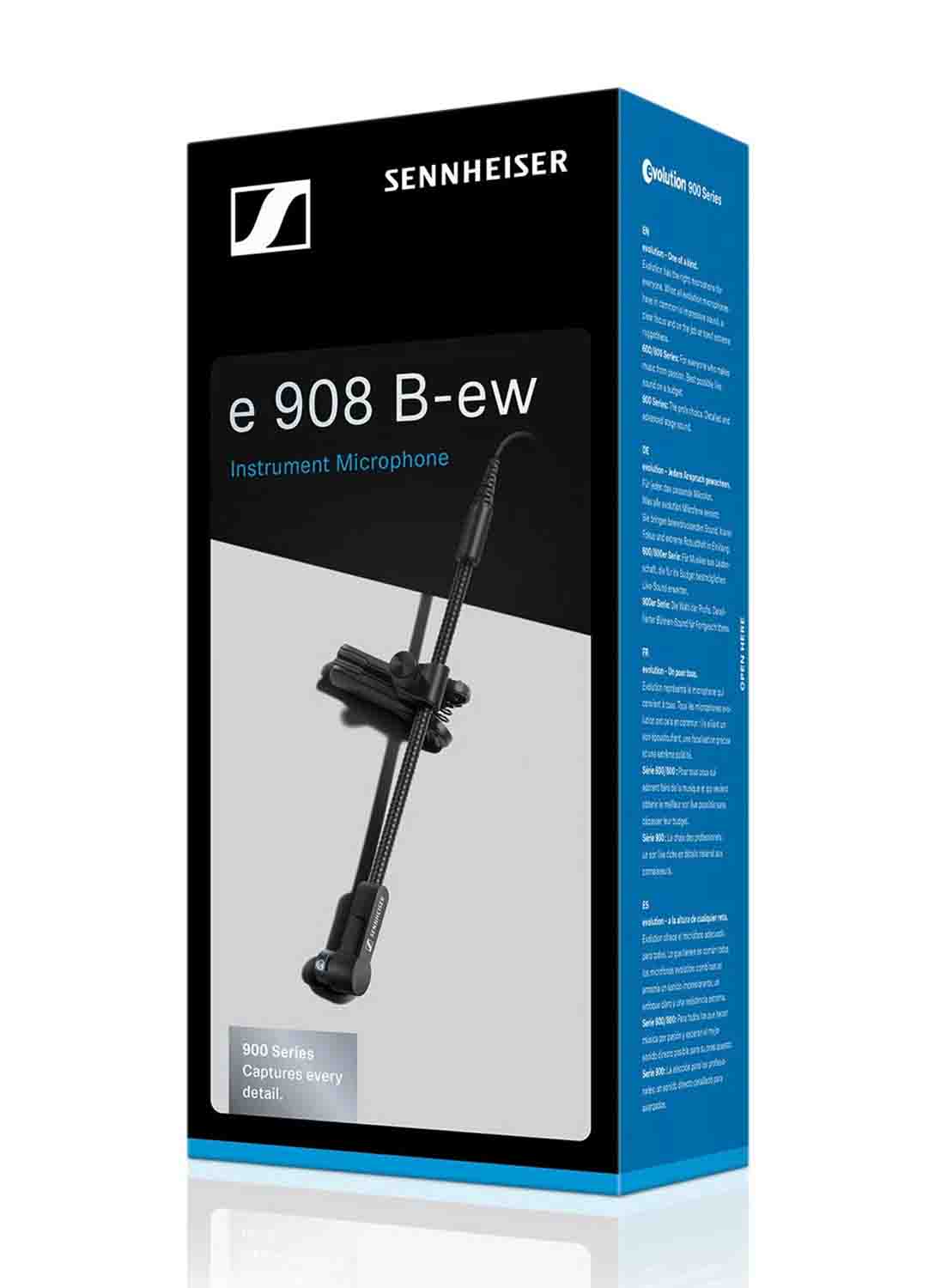 Sennheiser E 908 B-EW, Wireless Condenser Instrument Microphone for Saxophones - 3.5 mm Jack - Hollywood DJ
