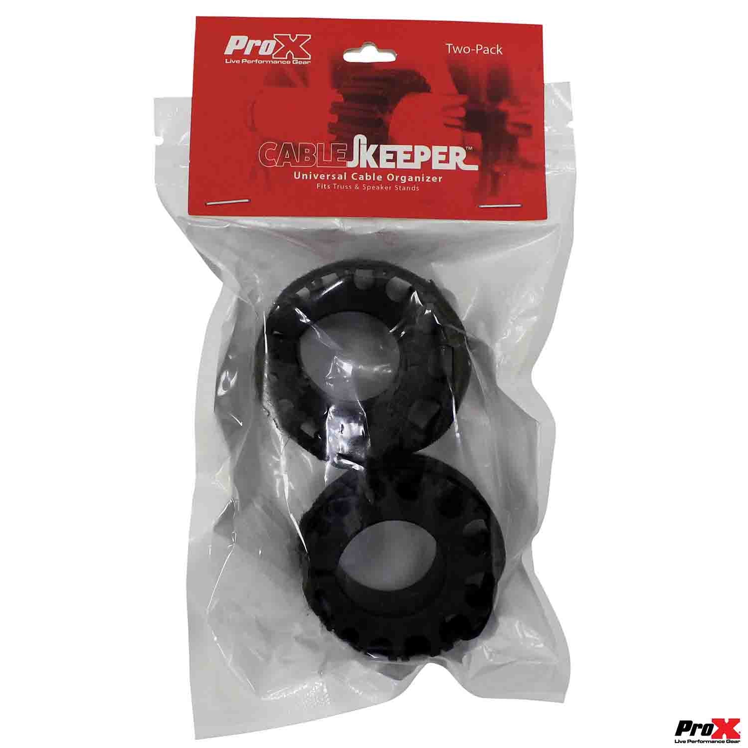 ProX XC-CABLEKEEPER, Universal Cable Management Ring for Speaker Stands and Poles - Hollywood DJ