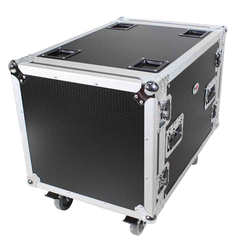 ProX T-10RSS24 10U Space Rack Mount Flight Case 24 Inch Depth with Casters - Hollywood DJ