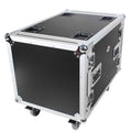 ProX T-10RSS24 10U Space Rack Mount Flight Case 24 Inch Depth with Casters - Hollywood DJ