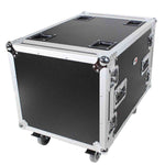 ProX T-10RSS24 10U Space Rack Mount Flight Case 24 Inch Depth with Casters - Hollywood DJ