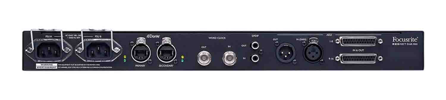 Focusrite Pro RedNet D16R MkII Rackmount 16x16 Dante Digital Audio Interface - Hollywood DJ