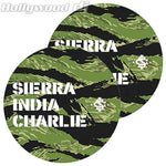 Sicmats DJ Turntable Slipmats 'PHOENETIC' Slip Mat Set Sierra India Charlie - Pair - Hollywood DJ
