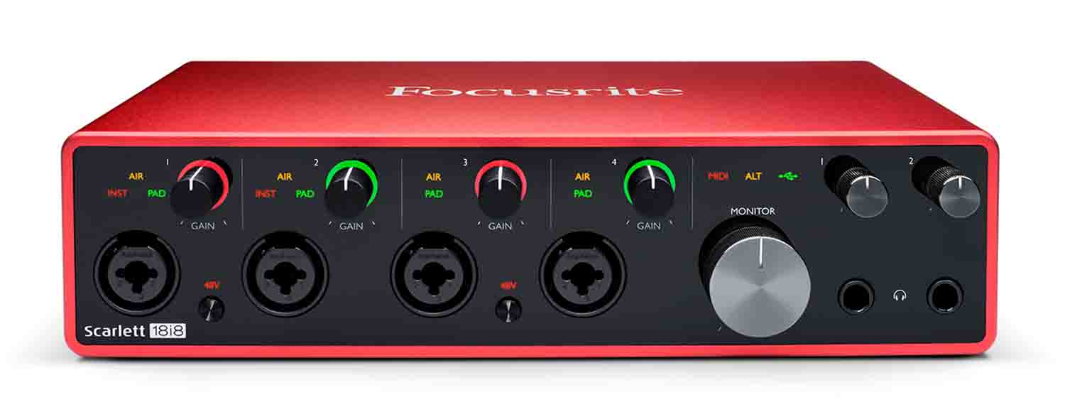 Focusrite SCARLETT-18I8-3G 18x8 USB Audio/MIDI Interface - Hollywood DJ