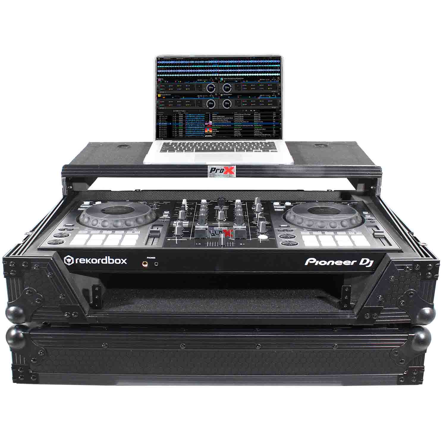 ProX XS-DDJ800 WLTBL DJ Flight Case For Pioneer DDJ-800 DJ Controller - Black on Black - Hollywood DJ