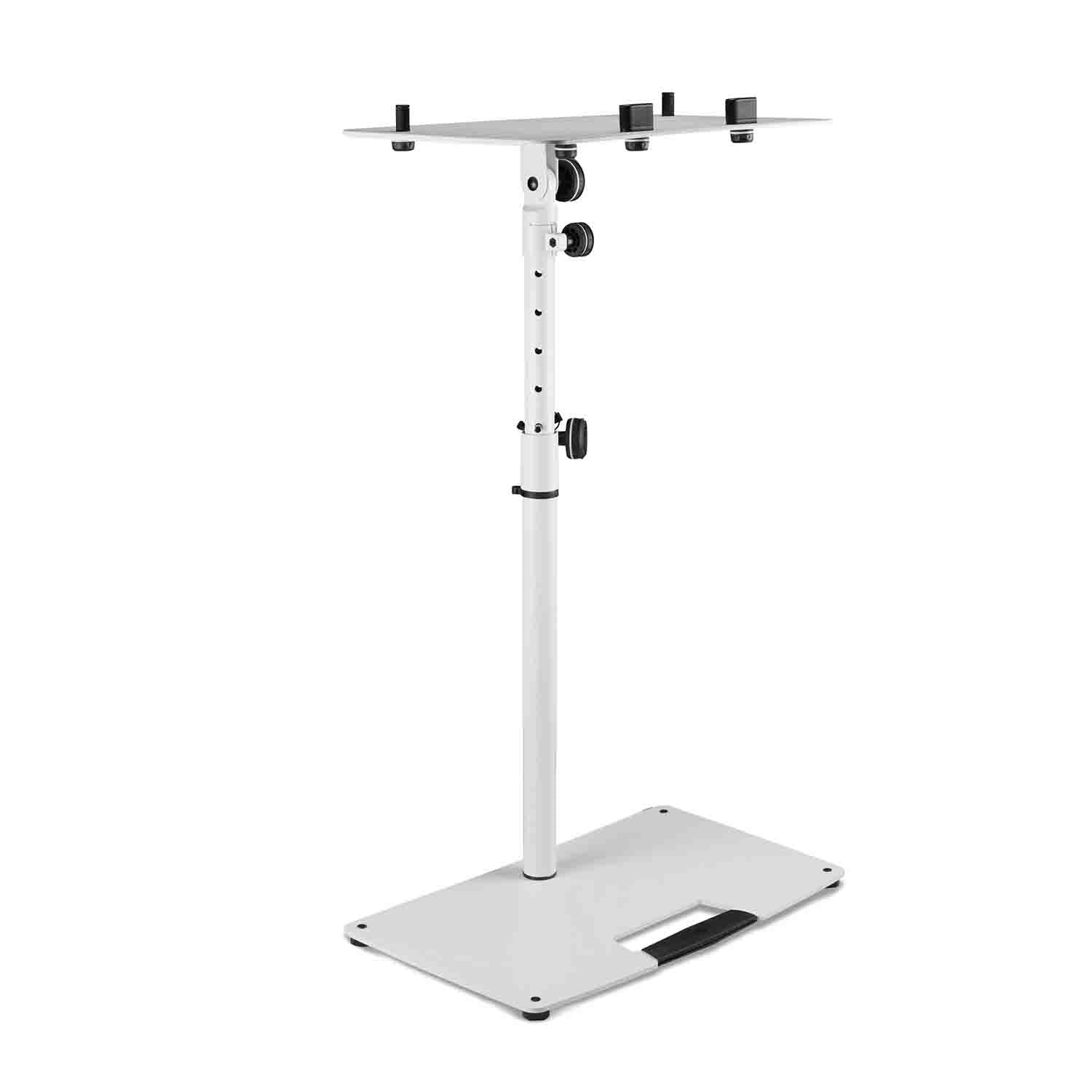 B-Stock: Gravity LTS T 02 W, Universal Laptop Stand with Adjustable Holding Pins and Steel Base - White - Hollywood DJ