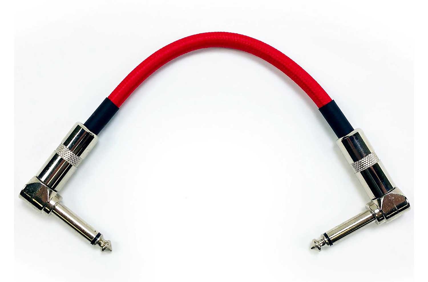 STRUKTURE S6P48R, 6" Patch Woven Cable R Angle (48 Piece, Red) - Hollywood DJ