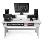 Glorious Sound Desk Pro for Professional Studio Workstation - White - Hollywood DJ