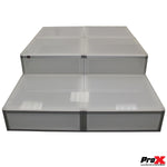 ProX XSA-2X2-8 LUMOStage 8-Inch High Acrylic Platform Riser Section With Clamps And 2 Side Acrylic Covers ProX Cases