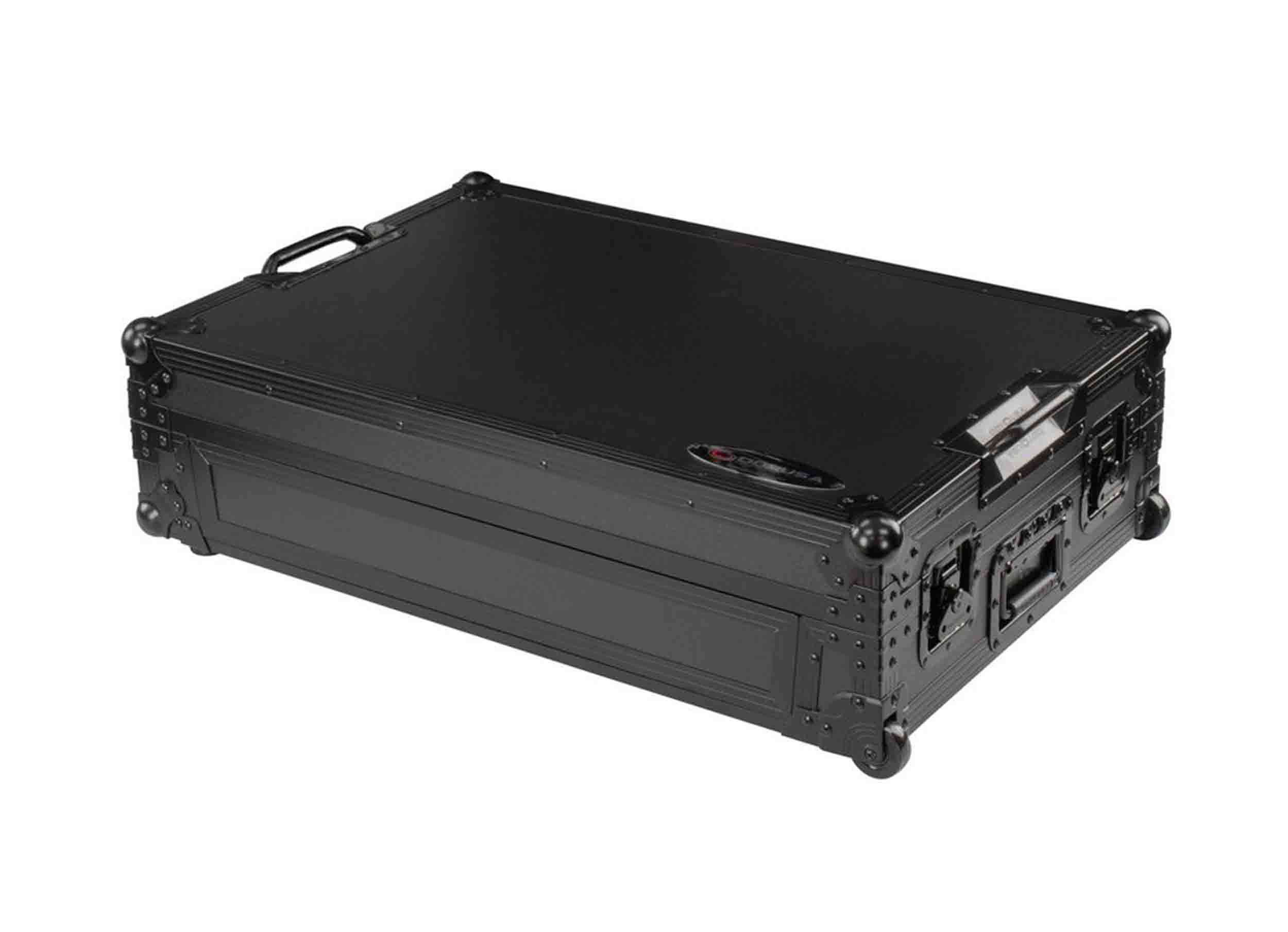 Odyssey FZDDJFLX10CWBL, Black Label 1U Flight Case For DDJ-FLX10 Controller with Corner Wheels - Hollywood DJ