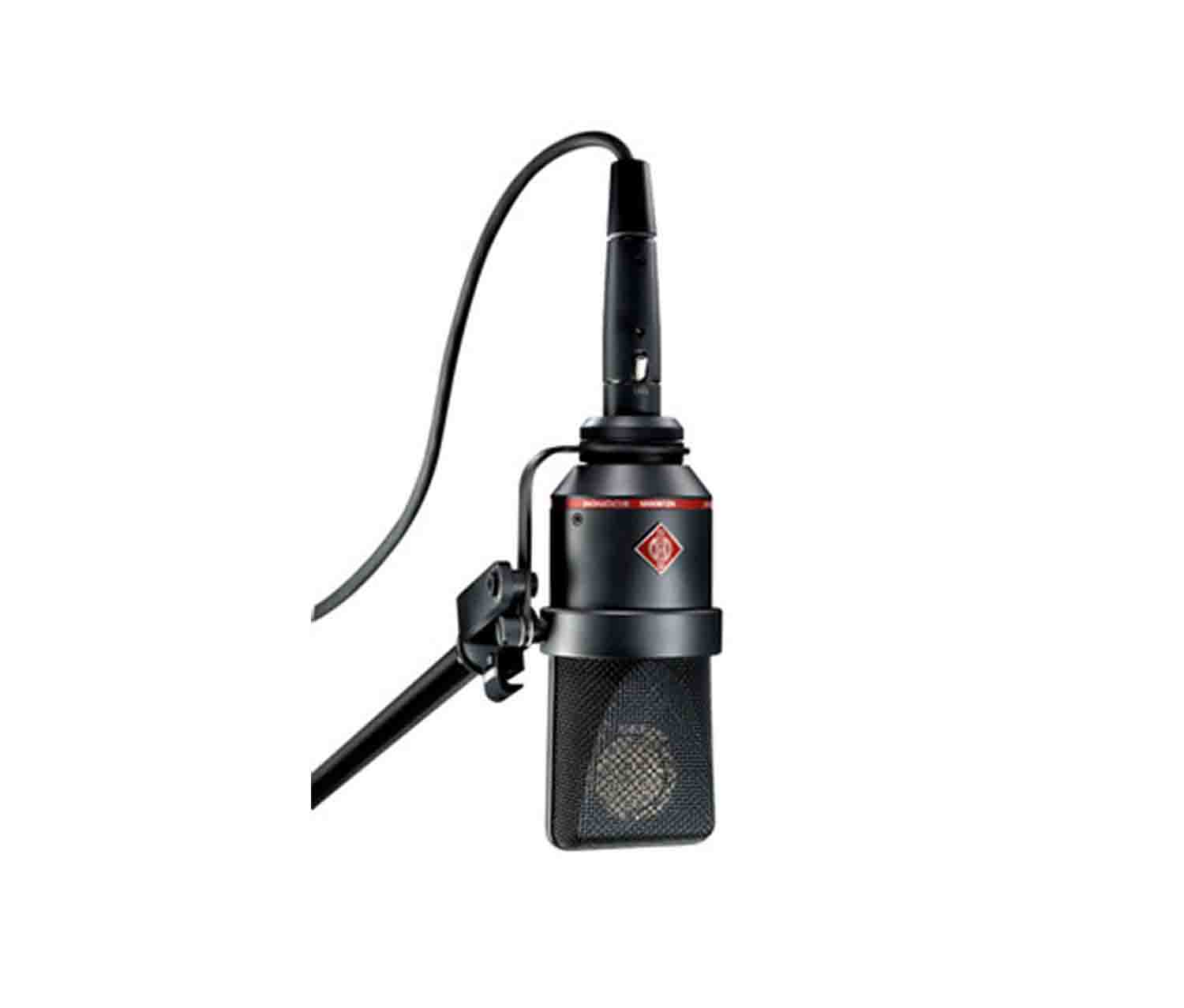 Neumann TLM 170 R-MT-STEREO Large-Diaphragm Multipattern Condenser Microphone with Shockmount - Black - Hollywood DJ