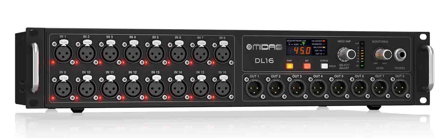 Midas DL16, 16-Input, 8-Output Stage Box with ULTRANET and ADAT Interfaces - Hollywood DJ
