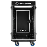 Odyssey FZ1316W 13U Top Slanted 16U Vertical Pro Combo Rack with Casters - Hollywood DJ