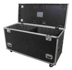 PROX XS-UTL246036W MK2 Heavy-Duty Truck Pack Utility Flight Case W-Divider and Tray Kit, W-4" Casters, 1/2 Inch Plywood - Hollywood DJ