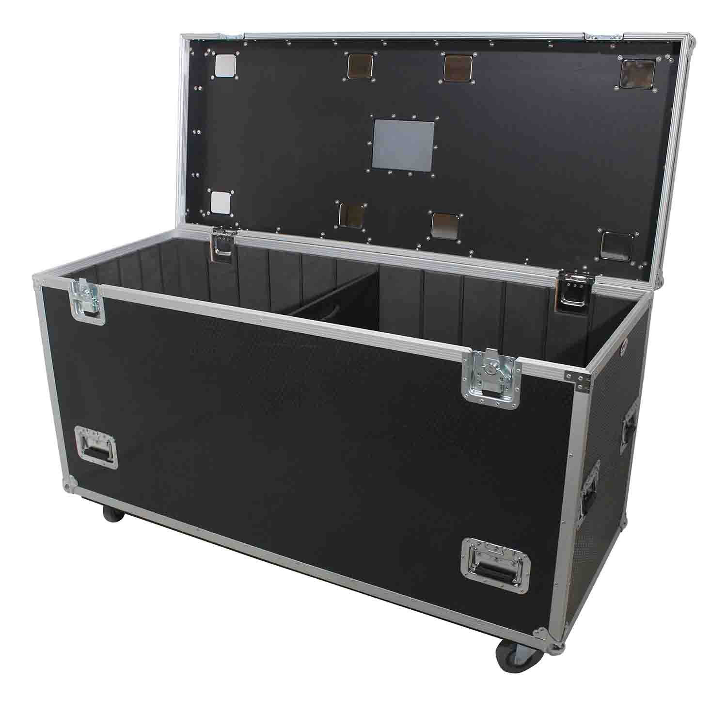 PROX XS-UTL246036W MK2 Heavy-Duty Truck Pack Utility Flight Case W-Divider and Tray Kit, W-4" Casters, 1/2 Inch Plywood - Hollywood DJ
