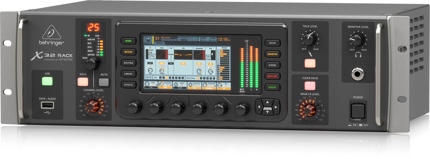 B-Stock: Behringer X32 RACK, 40-Input 25-Bus Digital Rack Mixer with USB Audio Interface - Hollywood DJ