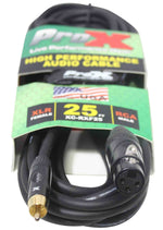Prox XC-RXF25 Unbalanced RCA to XLR-F High Performance Audio Cable - 25 Feet - Hollywood DJ