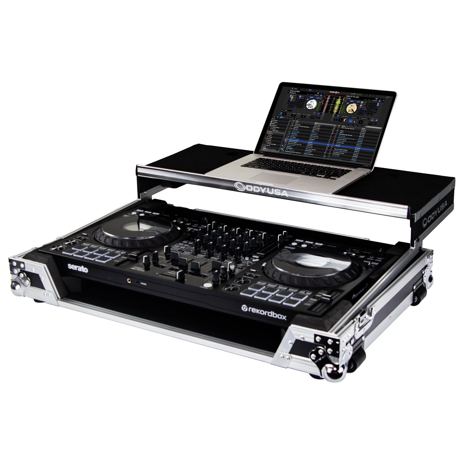 Odyssey FZGSFLX10WM DJ Flight Case with Glide Style Laptop Platform and Wheels for Pioneer DDJ-FLX10 - Hollywood DJ