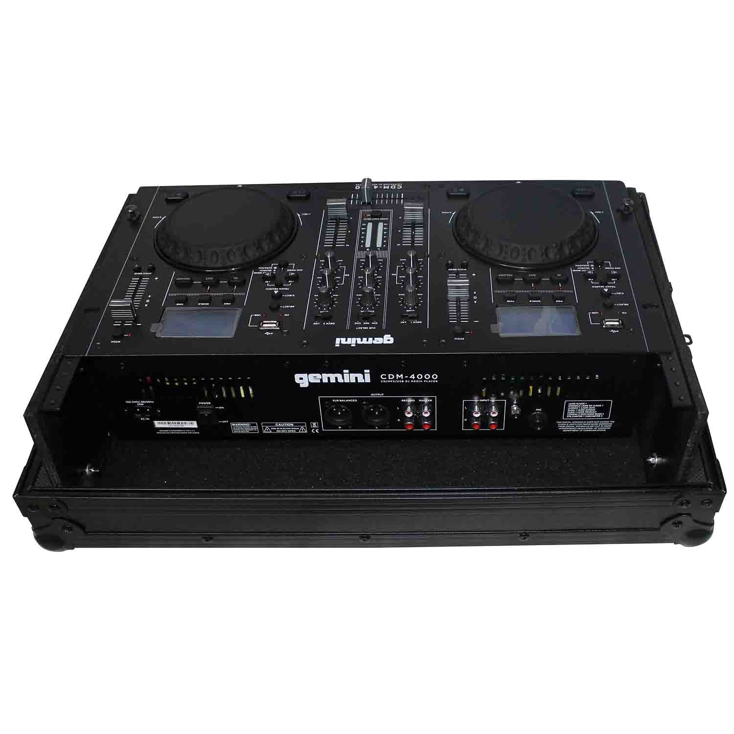 ProX X-19MIX7UBL DJ Flight Case For Gemini CDM-4000 19" Mixer W-7U Slant Rack Mount - Hollywood DJ