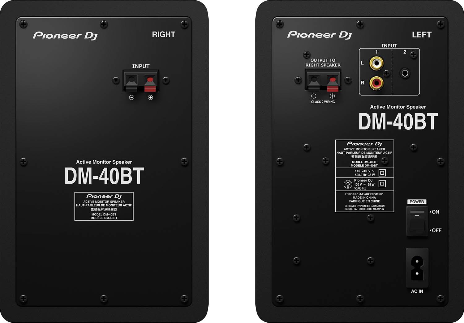 Pioneer DJ DM-40BT, 4 Inches Desktop Monitor Speakers (Pair) - Black - Hollywood DJ