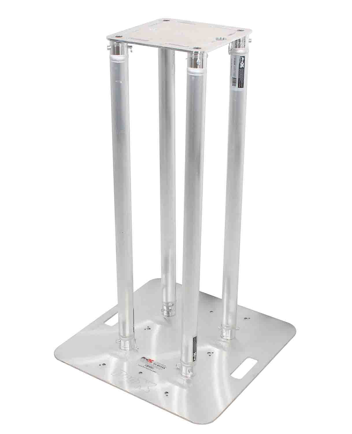 ProX XT-S4X328TOTEM Totem Package 12" Top Plate, 24" Base Plate and Four 1M F31 Tubes with White Scrim Cover - Hollywood DJ