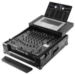 Odyssey FZGSDJMV10BL Pioneer DJM-V10 ATA Flight Case with Glide Laptop Platform - Black - Hollywood DJ