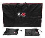 ProX XF-4X3048W MK2 Four Panel Collapse and Go DJ Facade With White Frame and Carry Bag - Black and White Scrims - Hollywood DJ