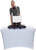 Scrim King SS-TBL 402-W White 4' Table Scrim with Closed Back - Hollywood DJ