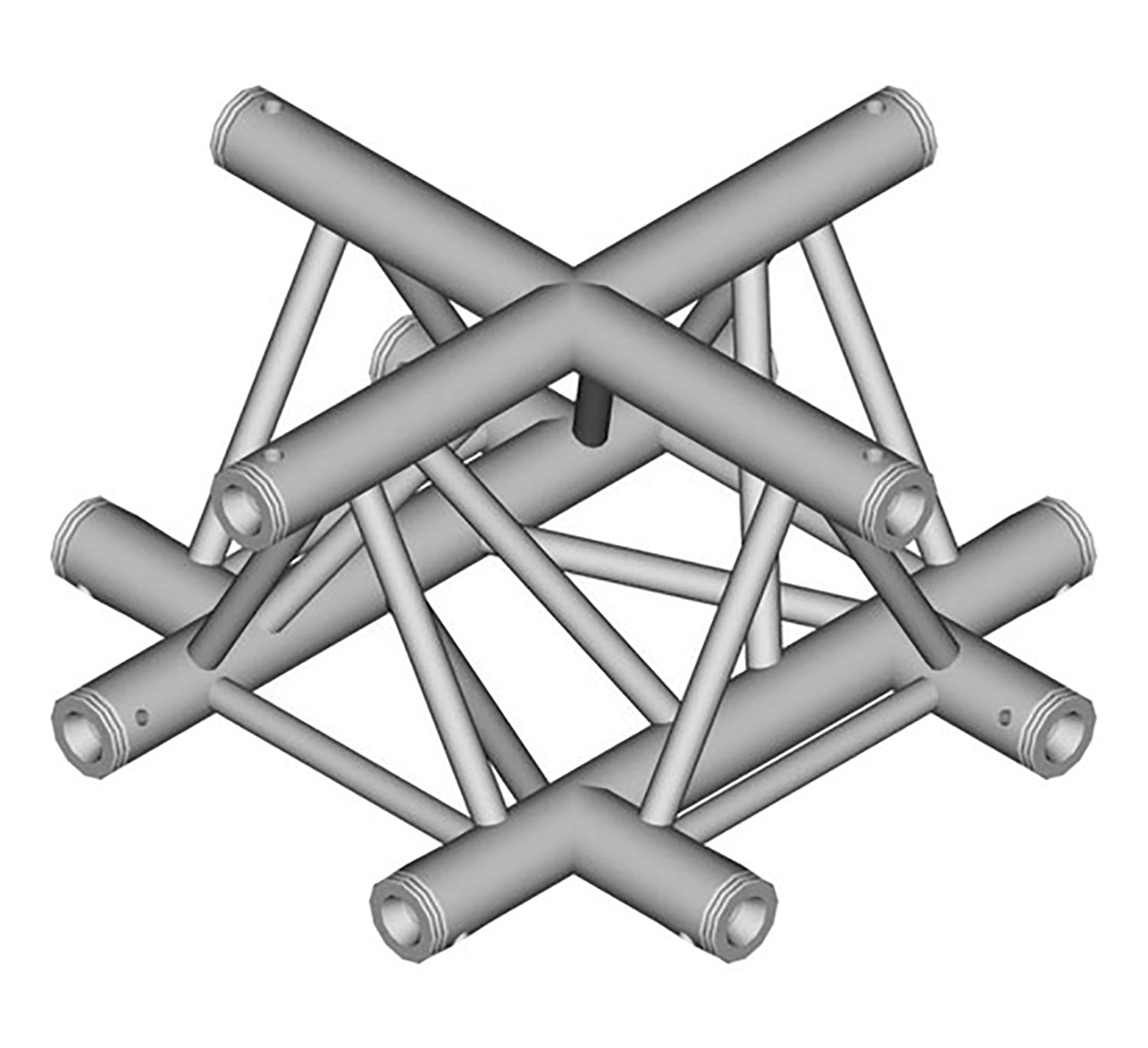 Global Truss TR-4100-UD, Four Way Triangular Cross Junction Apex Up/Down for F33 Triangle Truss - 1.64 FT - Hollywood DJ