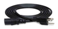 Hosa PWC-141.5, IEC C13 to Nema 5-15P Power Cord - 1.5 Feet - Hollywood DJ