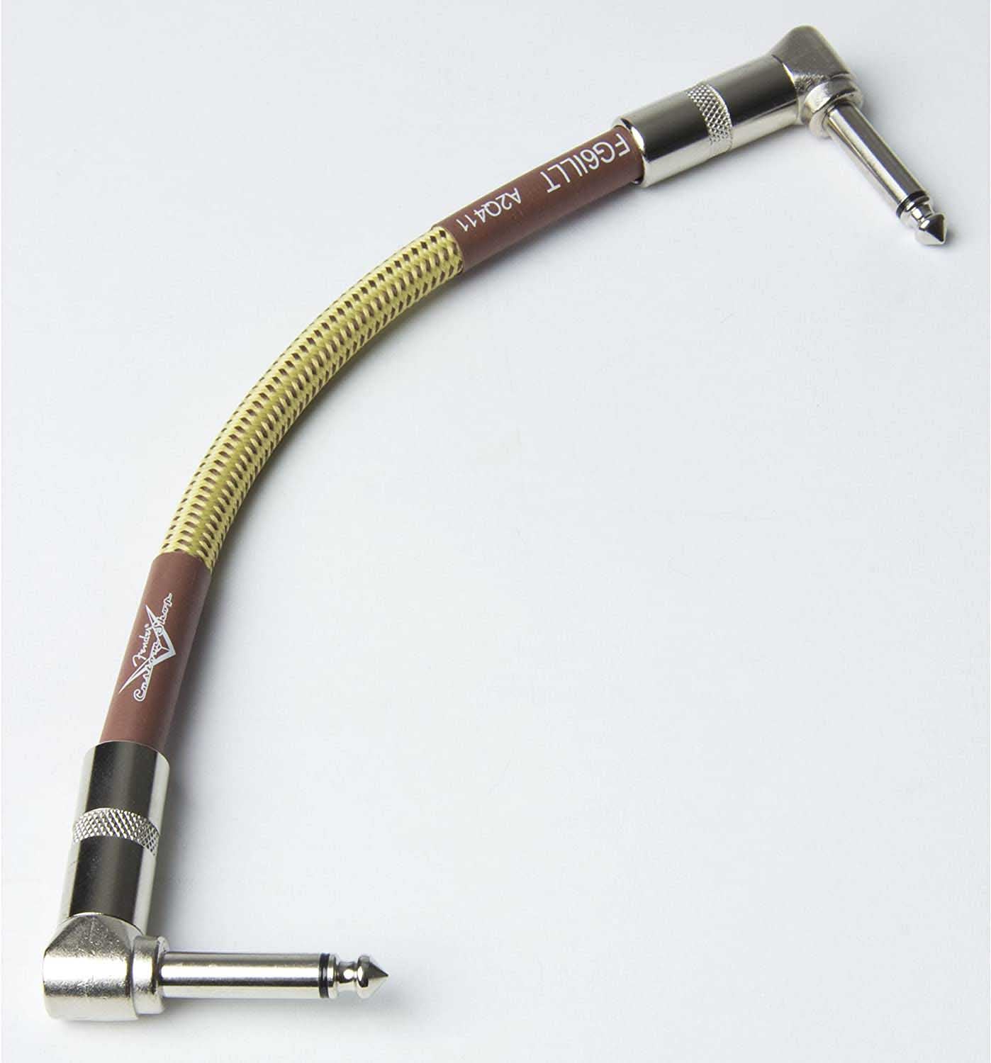 Fender PCHCBL Custom Shop Performance Series Patch Cable (Tweed, 6") - Hollywood DJ