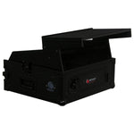 Odyssey FZGS1002BL, 10U Top Slanted 2U Bottom Vertical Pro Combo Rack with Glide Platform - Black - Hollywood DJ
