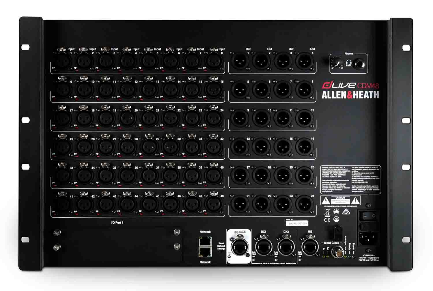Allen & Heath dLive CDM48 MixRack with 48 Line Inputs and 24 Line Outputs - Hollywood DJ