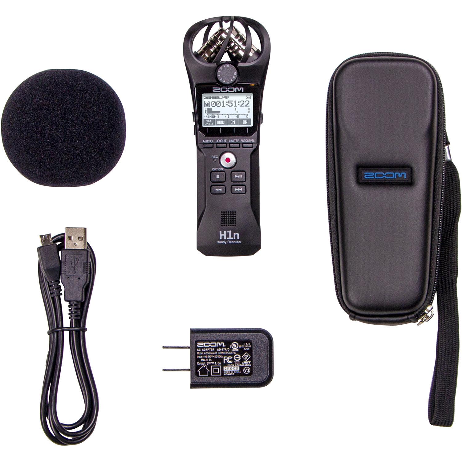Zoom H1N-VP Portable Handy Recorder with Windscreen - Hollywood DJ