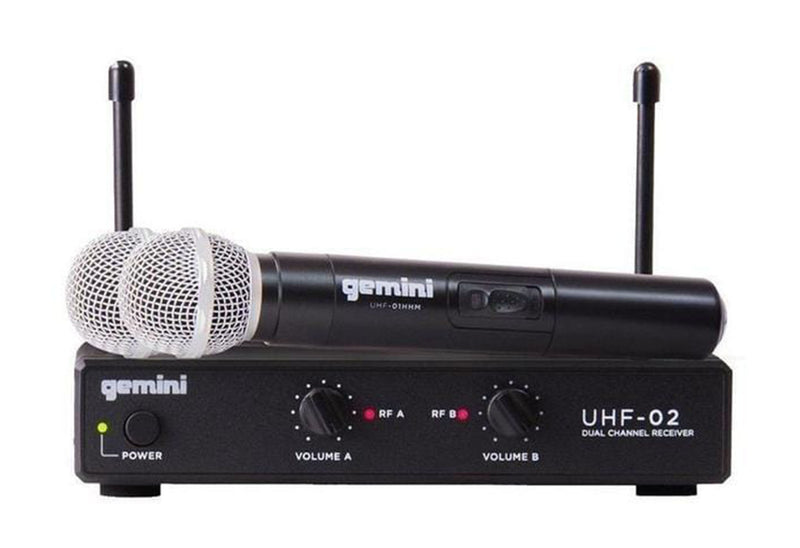 Gemini Sound UHF-02M-S34 Wireless Microphone System - Frequency: S34 533.7+537.2 - Hollywood DJ