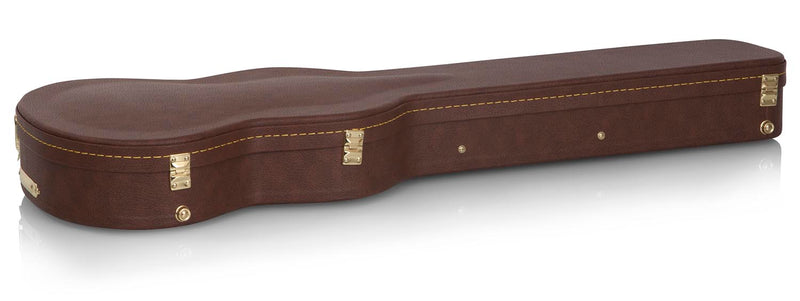 Gator Cases GW-SG-BROWN Deluxe Wood Case for Electric Solid Guitar - Brown - Hollywood DJ