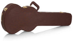 Gator Cases GW-SG-BROWN Deluxe Wood Case for Electric Solid Guitar - Brown - Hollywood DJ