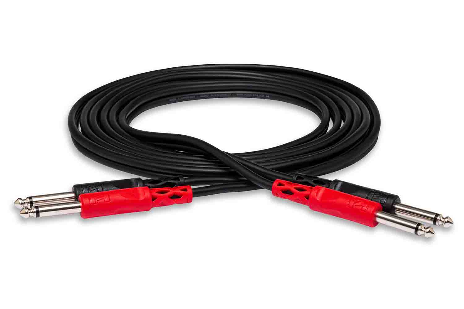 Hosa Stereo Interconnect Cable, Dual 1/4 in TS to Same - Hollywood DJ