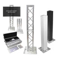 ProX XT-FTP328-656-C 6.56ft or 3.28ft Flex Tower Totem Package with Road Case - Hollywood DJ
