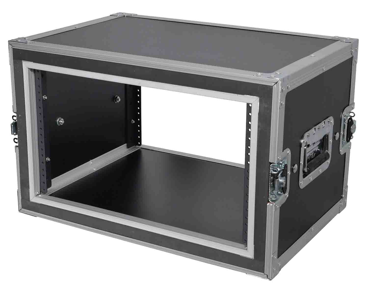 ProX T-6RSP14, 6U Vertical Shockproof Effects Rack 14" Depth Rail to Rail with Handles - Hollywood DJ
