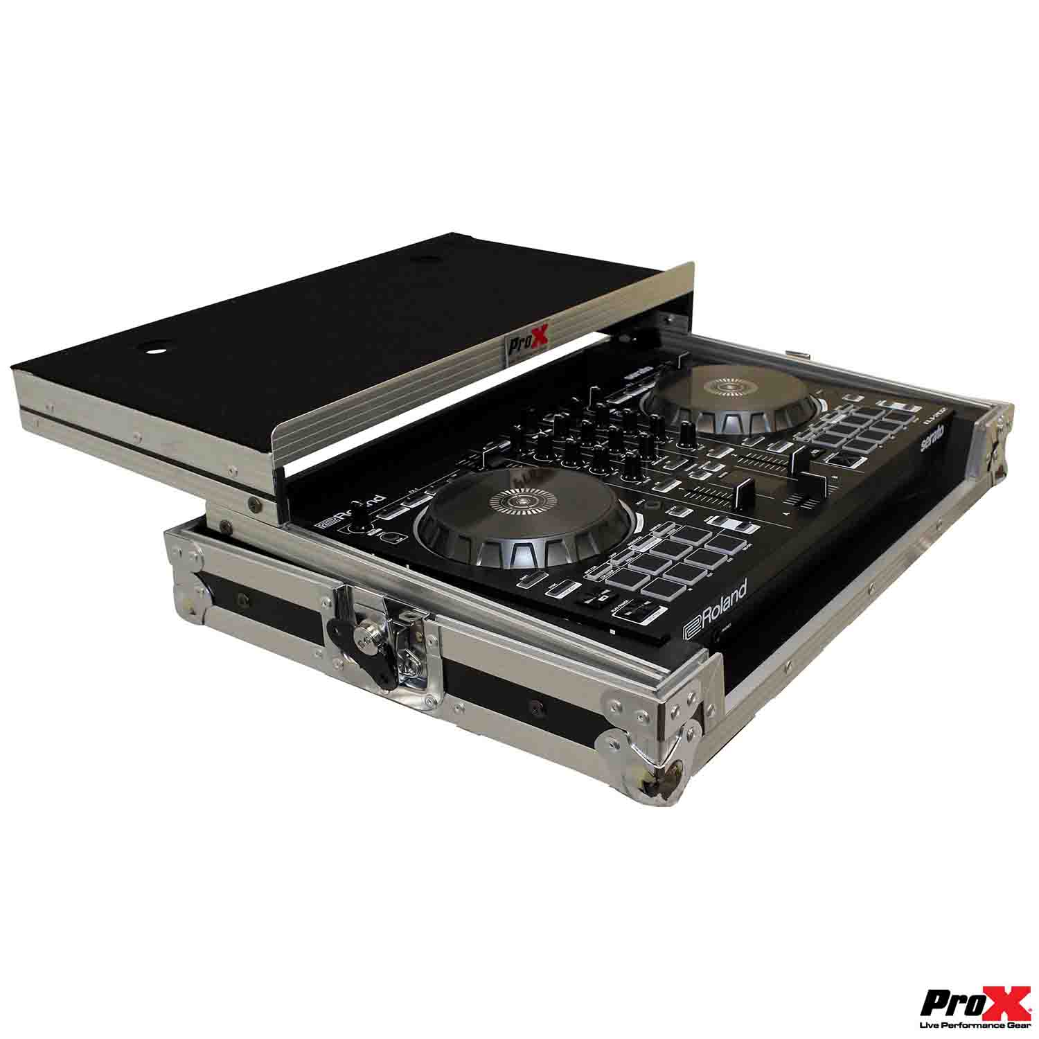 ProX X-DJ202LT DJ Flight Case For Roland DJ-202 DJ Controller With Laptop Shelf - Hollywood DJ