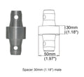 ProX XT-SPMM30 Spacer 30mm Male Coupler - Hollywood DJ