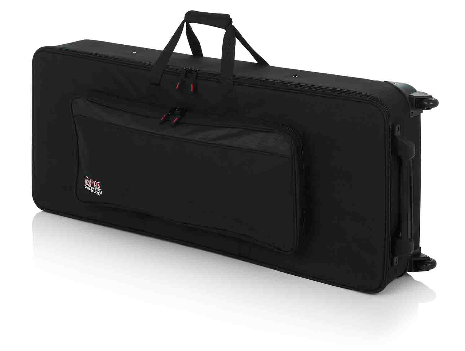 Gator Cases GK-61 Rigid EPS Foam Lightweight DJ Case for 61 Note Keyboards with Wheels - Hollywood DJ