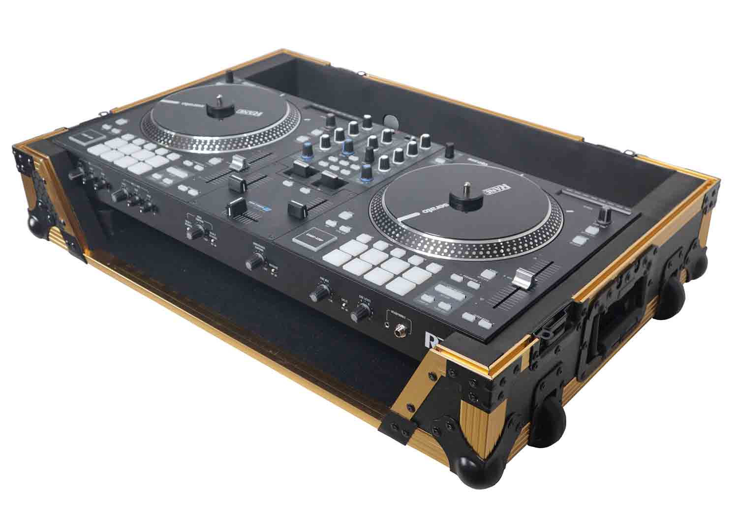 ProX XS-RANEONE W FGLD ATA Flight Style Road Case for RANE ONE DJ Controller with Wheels Limited Edition Gold - Hollywood DJ