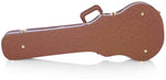 Gator Cases GW-LP-BROWN Deluxe Wood Case for Single-Cutaway Guitars - Vintage Brown Exterior - Hollywood DJ
