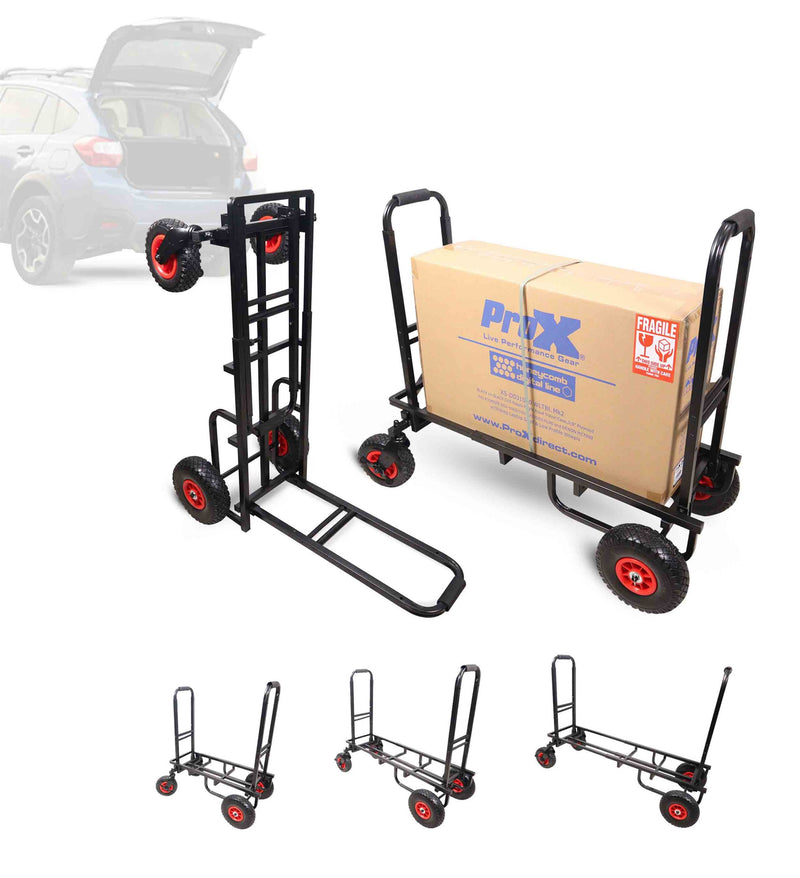 ProX X-ROLLNRUN Folding 8-in-1 Multi-Cart Rolling Utility, Dolly Height Adjustable Rolling Hand Truck by ProX Cases